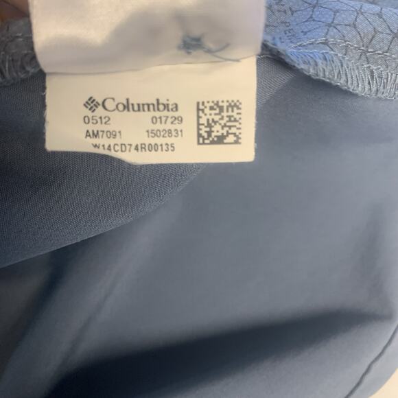 Columbia Shirt Mens XL Hiking Outdoors Omni-shield Lightweight Roll Tab Sleeves - Picture 11 of 13